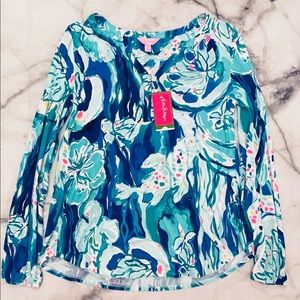 Lilly Pulitzer Stretch Henley Long Sleeve